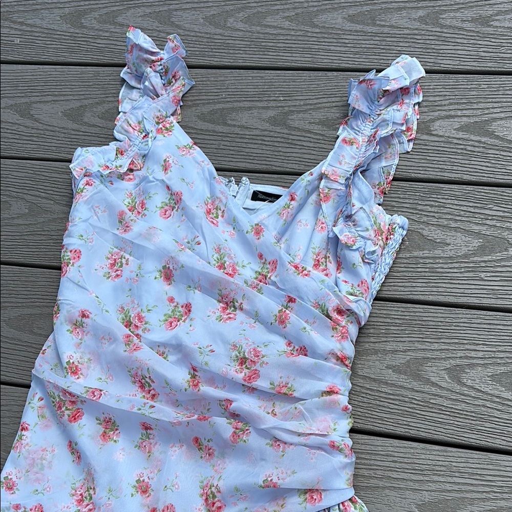 Abercrombie Floral High Low Maxi Dress